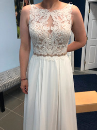 New designer Sleeveless chiffon wedding dress
