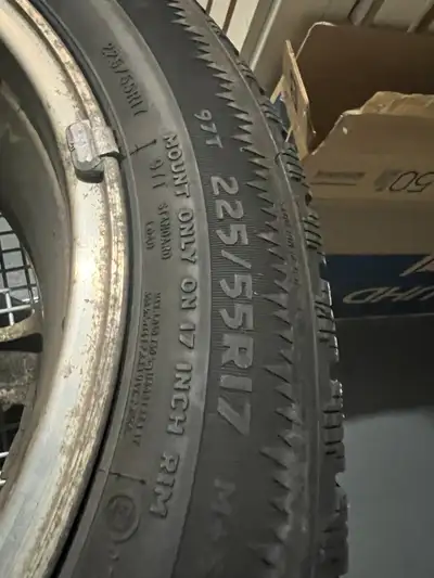 Winter rims and tires, size 225/55R17 Infinti rim, could used in many other cara, asking $800
