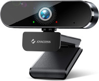 Webcam with Microphone - 1080P HD Aluminium Web Cam for Desktop,