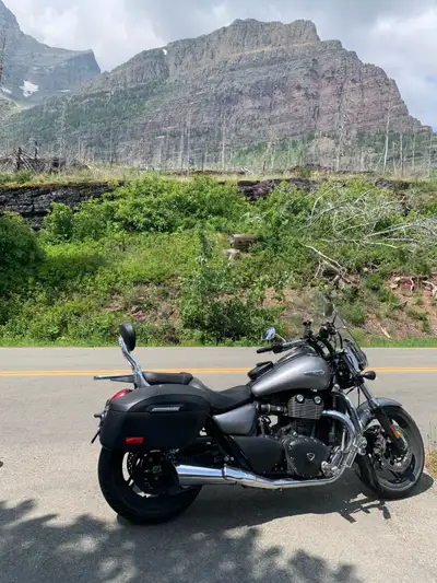 2013 Triumph Thunderbird Storm for sale 2 Windshields LED headlight conversion Crash Bars with highw...