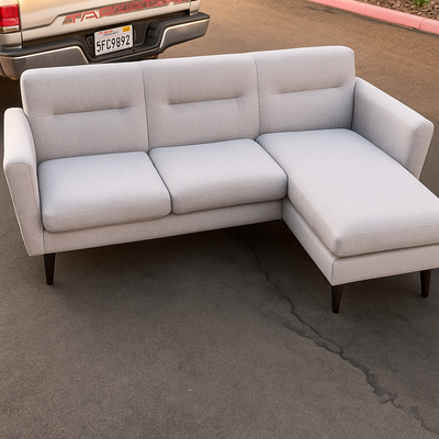 Grey sectional free deliveryy, View more