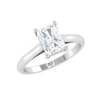 4 Carat  Radiant  Excellent Cut Moissanite Engagement Ring