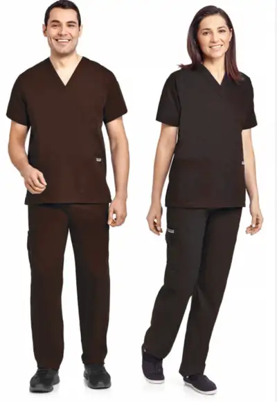 Slightly used black scrub top. Size small or medium. I have 4 pieces, cleaned. $12 OBO