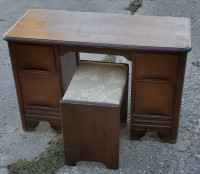 Antique vanity and stool