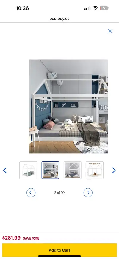 twin house bed , View more