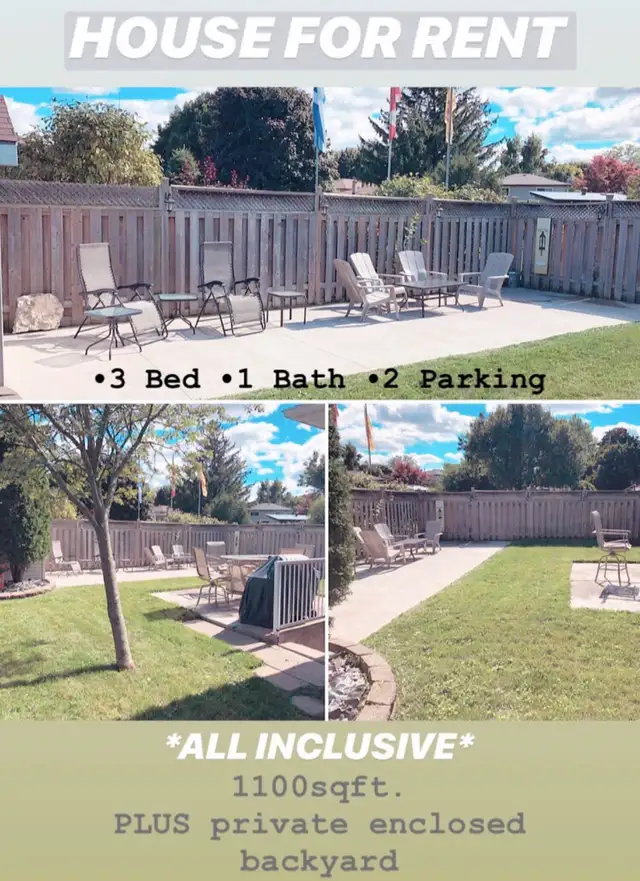 3-BEDROOM HOUSE FOR RENT