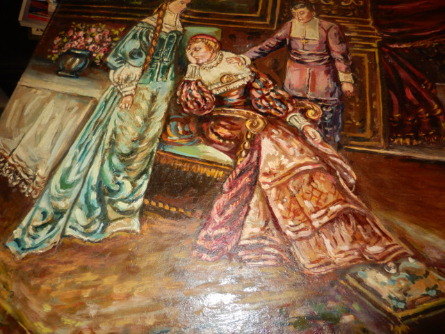 VINTAGE Oil painting in board in Arts & Collectibles in Oakville / Halton Region - Image 2