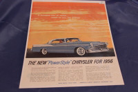 1956 Chrysler Windsor Stardust Blue Original Magazine Ad