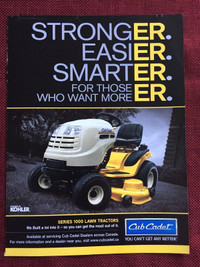 2007 Club Cadet Series 1000 Lawn Tractors Original Ad