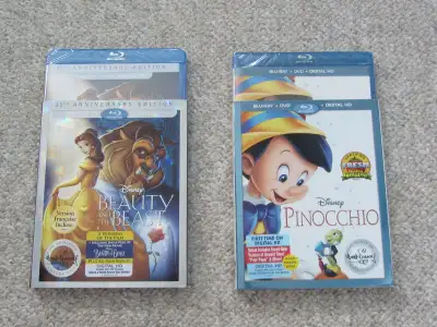 Disney's Beauty & The Beast or Pinocchio BR & DVD - Still Sealed, View more