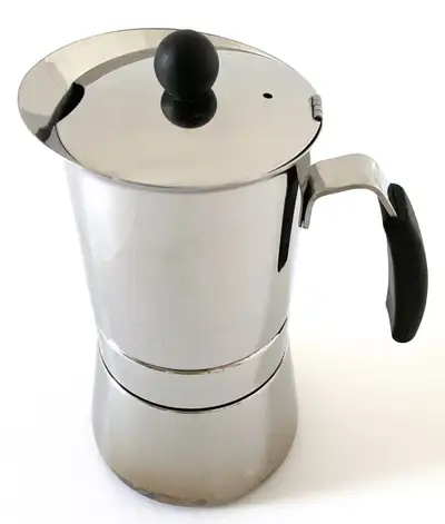 Vintage. Collection Cafetière italienne en stainless (4 tasses), View more
