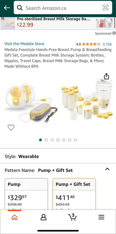 Brand new sealed box Medela Freestyle Hands-Free Breast Pump & Breastfeeding Gift Set, a complete br...