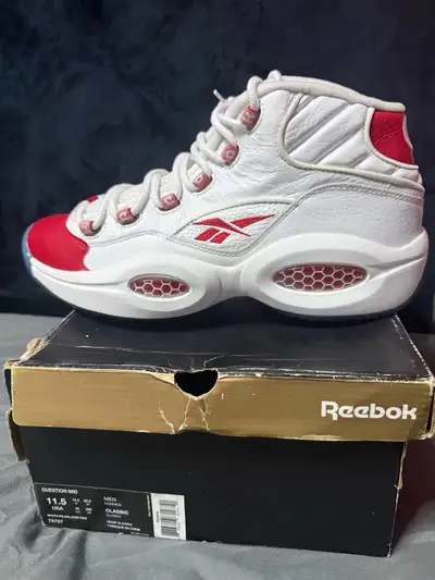 Reebok question pearlized red size 11.5 , View more