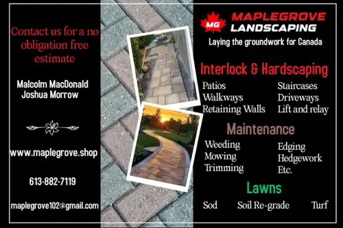 Joshua Morrow and Malcolm MacDonald PHONE - 613-882-7119 or 613-852-3907 EMAIL - maplegrove102@gmail...