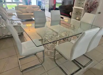 Elegant Dining Set – 6 Chairs & Dining Table – Never Used, View more