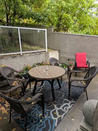 Round Outdoor Dining Set with 5 Chairs, View more