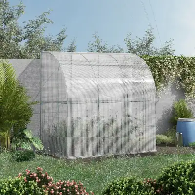 7' x 4' x 7' Outdoor Lean-to Walk-in Garden Greenhouse, View more