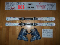 ENSEMBLES DE SKI ALPIN ET TWIN TIP 130 140 CM