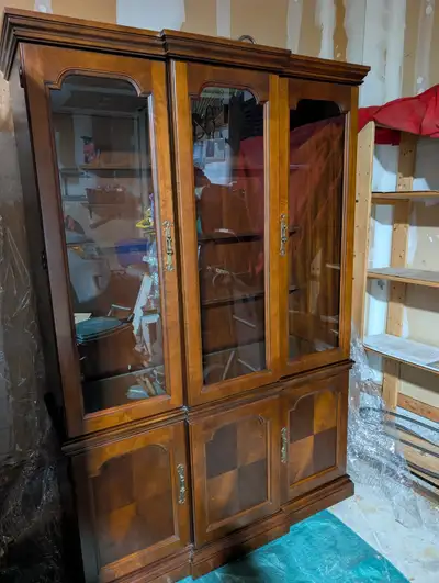 Vintage Sklar Peppler Mahogany China Cabinet/Display Hutch, View more