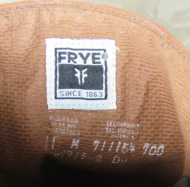 FRYE BROWN LEATHER CAMPUS COWBOY BOOTS WOMEN SIZE 11M MEN 9.5 in Men's Shoes in City of Toronto - Image 10
