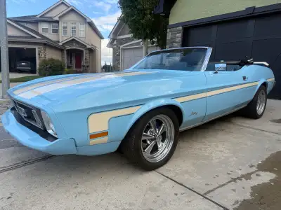 1973 Ford Mustang Convertible 351 Auto Professionally restored and painted in vivid blue with custom...