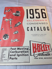 VINTAGE 1956 HOLLEY CARB SALESMAN CONDENSED CATALOG  #M01620