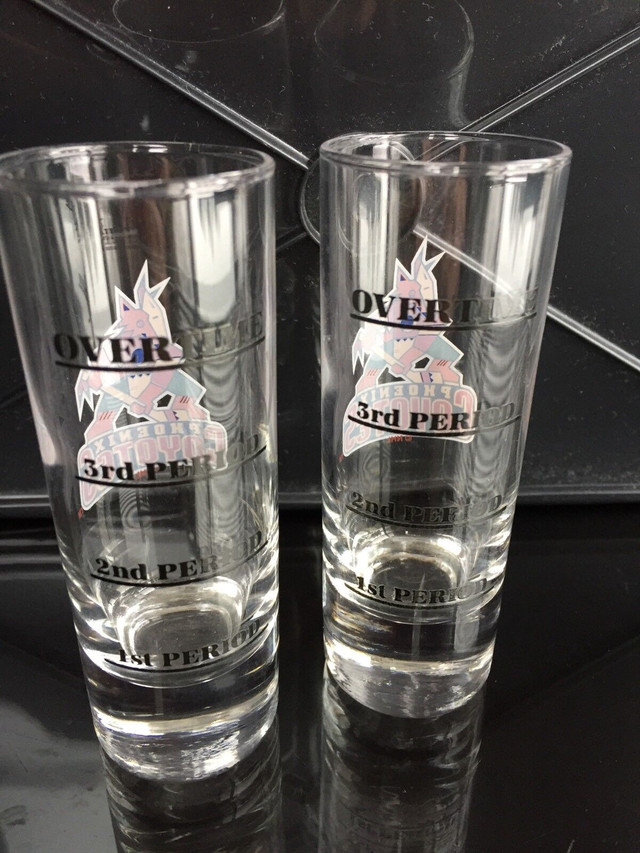 RARE NHL PHOENIX Coyotes Bar Shot Glasses 1996 in Arts & Collectibles in Winnipeg - Image 2