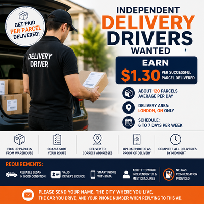 Independent Delivery Driver - London, ON, View more