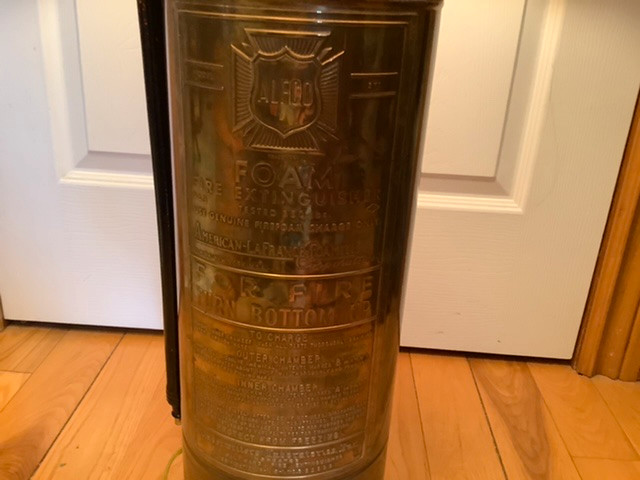 Vtg Brass/Copper Alfco Fire Extinguisher Tri-Light Lamp in Arts & Collectibles in Belleville - Image 3