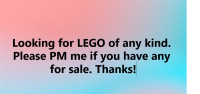 Looking to buy LEGO of any kind