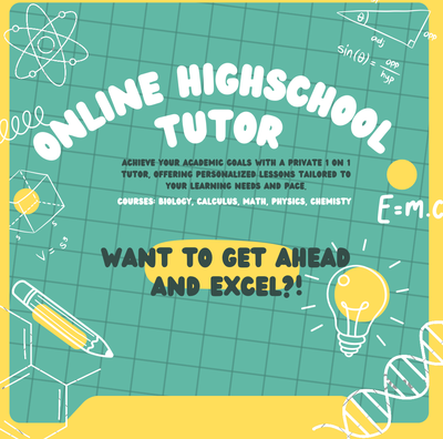 Online 1on1 Tutoring All Highschool STEM Courses, View more