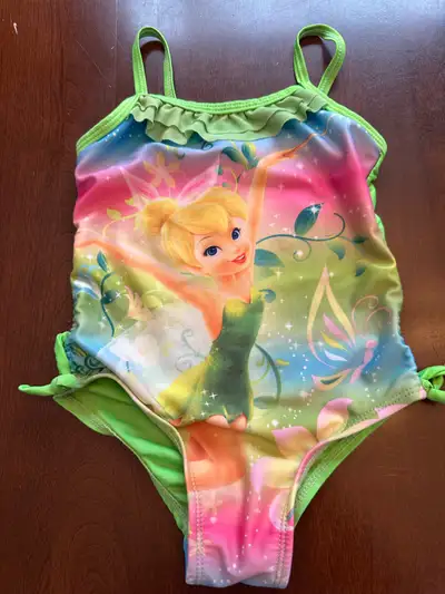 Size 2T Girl’s one piece Tinkerbell  swimsuit bathing suit , View more