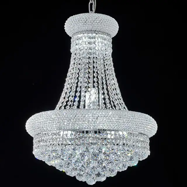 Homeooze 12 - Light Empire Crystal Chandelier Chrome BRAND NEW632347542796831219