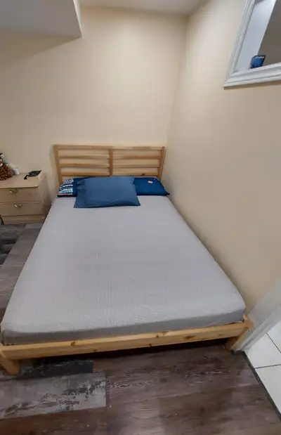 TARVA bed frame and mattress
