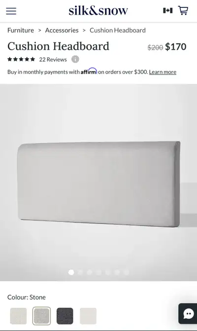 Silk & Snow Cushion Headboard - Queen Size Bed, View more