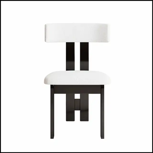 Modern Dining Chair, Curved Backrest Upholstered in Chairs & Recliners in Markham / York Region - Image 8