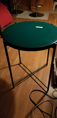 IKEA GLADOM Side Table w/Removable Tray Top, Steel