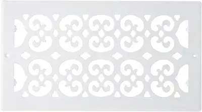 Two new metal 6" x 12"  White Return Cold Air Vent Covers., View more