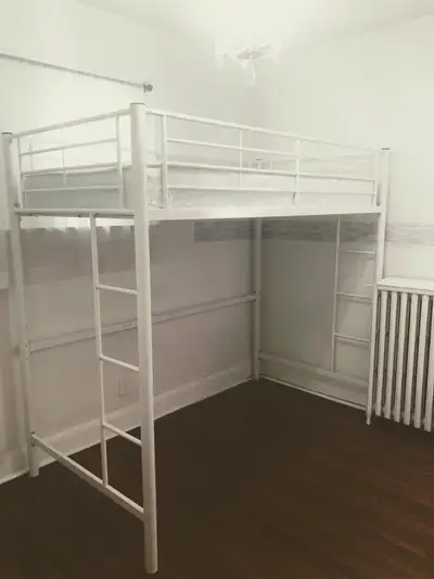 Welwick Design Metal Twin Loft Bed White frame, View more