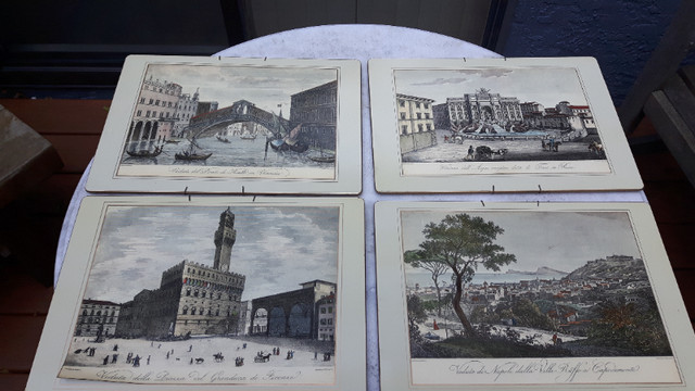 SET Of 4 VINTAGE LADY CLARE - SCENES OF ITALY. in Arts & Collectibles in Vancouver