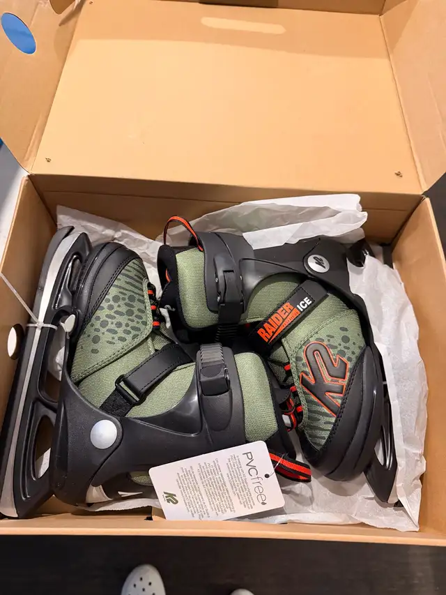 K2 Kids  Adjustable Ice Skates with Hockey blades in Skates & Blades in Ottawa - Image 2