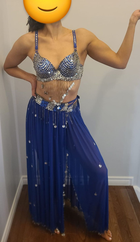 Egypt Royal Blue Belly Dancer Outfit - Skirt (fits all), Bra A-D in Other in City of Toronto
