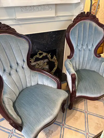 Pair of Vintage Victorian Reproduction Chairs, View more