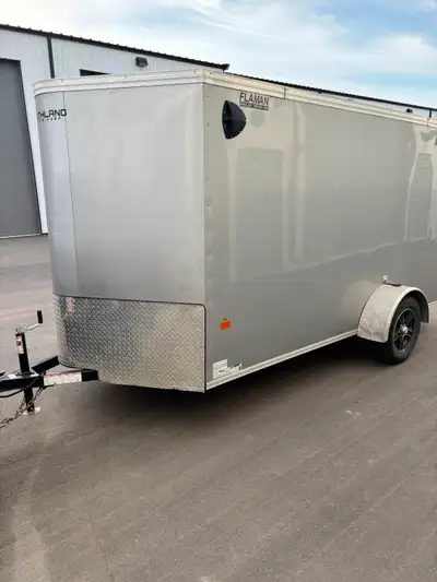 2022 Royal Cargo Trailer 12ft X 7 ft plus 18' nose Painted walls, Arma Guard Flooring, front removab...