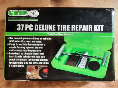 New 37 PC Deluxe Tire Repair Kit - GRIP, View more
