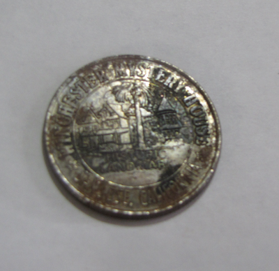 Médaille Winchester Mystery House Souvenir (Token) San Jose California