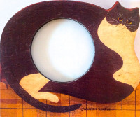 Collection. Décoration. Art. Cadre-chat Warren Kimble "Fat Cat"