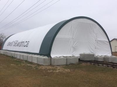 Abri de Stockage en Dôme 40'x80'x20' (450g PVC), View more