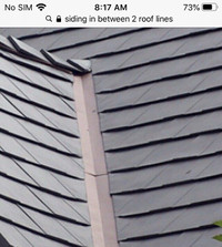 Valley siding roof material