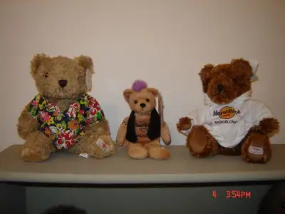 Left: Classic stuffed Teddy Bear - Nassau Bahamas Shirt - $30 Centre: Punk Rock Tattoo Teddy bear -...